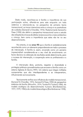 Conceitos e Práticas em Intervenção Precoce