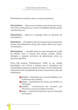 Conceitos e Práticas em Intervenção Precoce