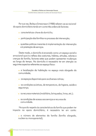 Conceitos e Práticas em Intervenção Precoce