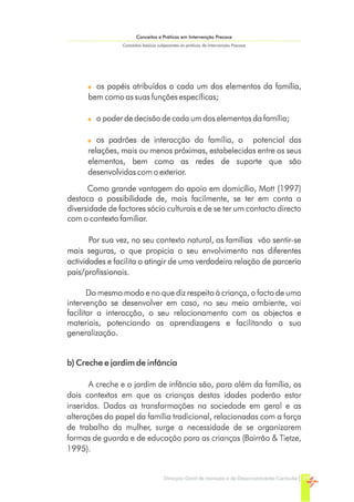 Conceitos e Práticas em Intervenção Precoce