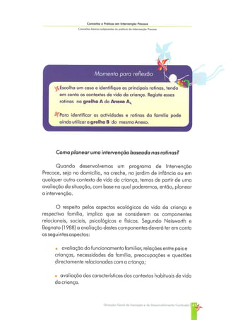 Conceitos e Práticas em Intervenção Precoce