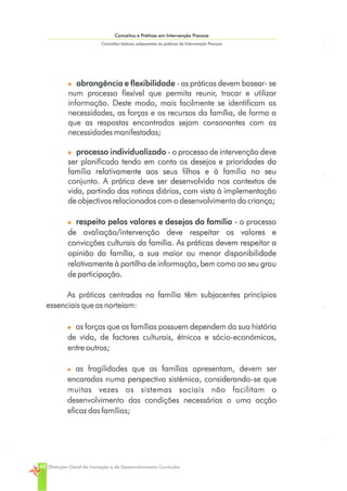 Conceitos e Práticas em Intervenção Precoce