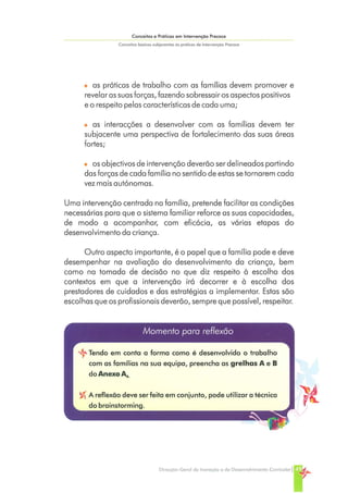 Conceitos e Práticas em Intervenção Precoce