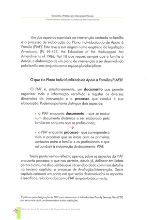 Conceitos e Práticas em Intervenção Precoce