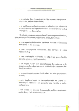 Conceitos e Práticas em Intervenção Precoce