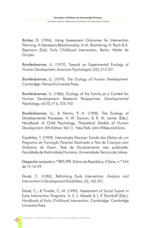 Conceitos e Práticas em Intervenção Precoce