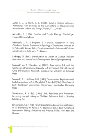 Conceitos e Práticas em Intervenção Precoce