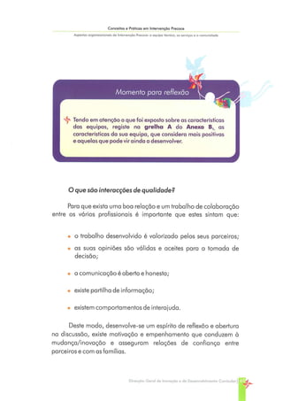 Conceitos e Práticas em Intervenção Precoce