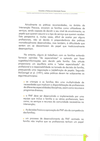 Conceitos e Práticas em Intervenção Precoce