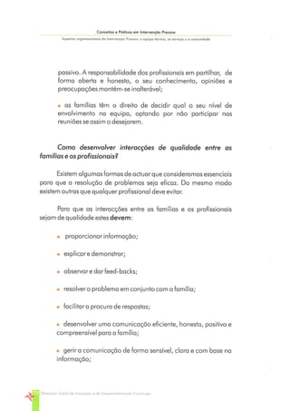 Conceitos e Práticas em Intervenção Precoce