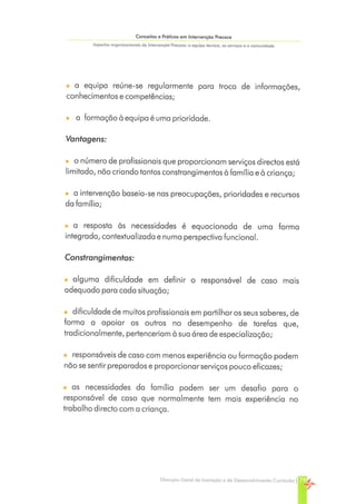 Conceitos e Práticas em Intervenção Precoce