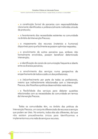 Conceitos e Práticas em Intervenção Precoce