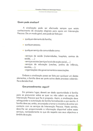 Conceitos e Práticas em Intervenção Precoce