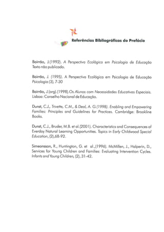Conceitos e Práticas em Intervenção Precoce