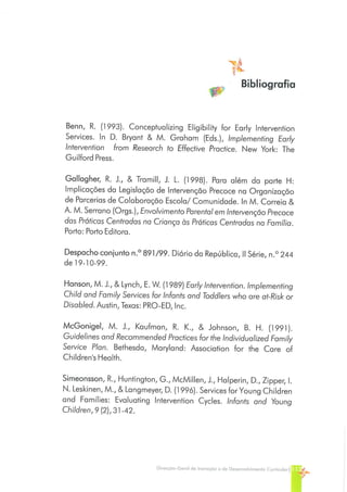 Conceitos e Práticas em Intervenção Precoce