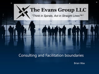 Consulting and Facilitation boundaries
Brian Wax

 