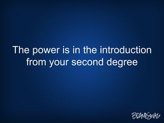 The power is in the introduction from your second degree 