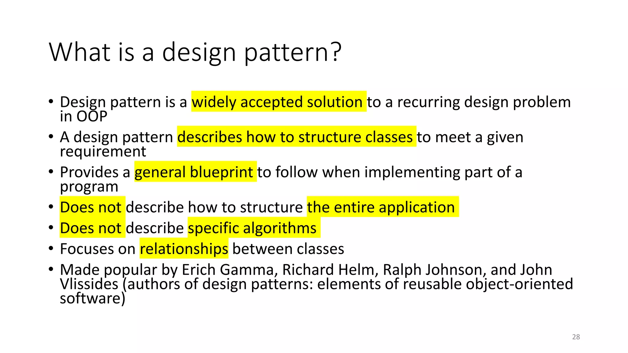 Design Patterns - General Introduction | PPTX | Web Development | Internet