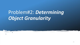 Problem#2: Determining
Object Granularity
105
 