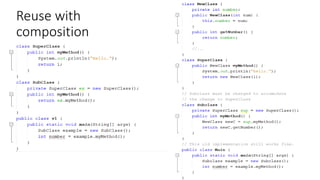 Reuse with
composition
121
 