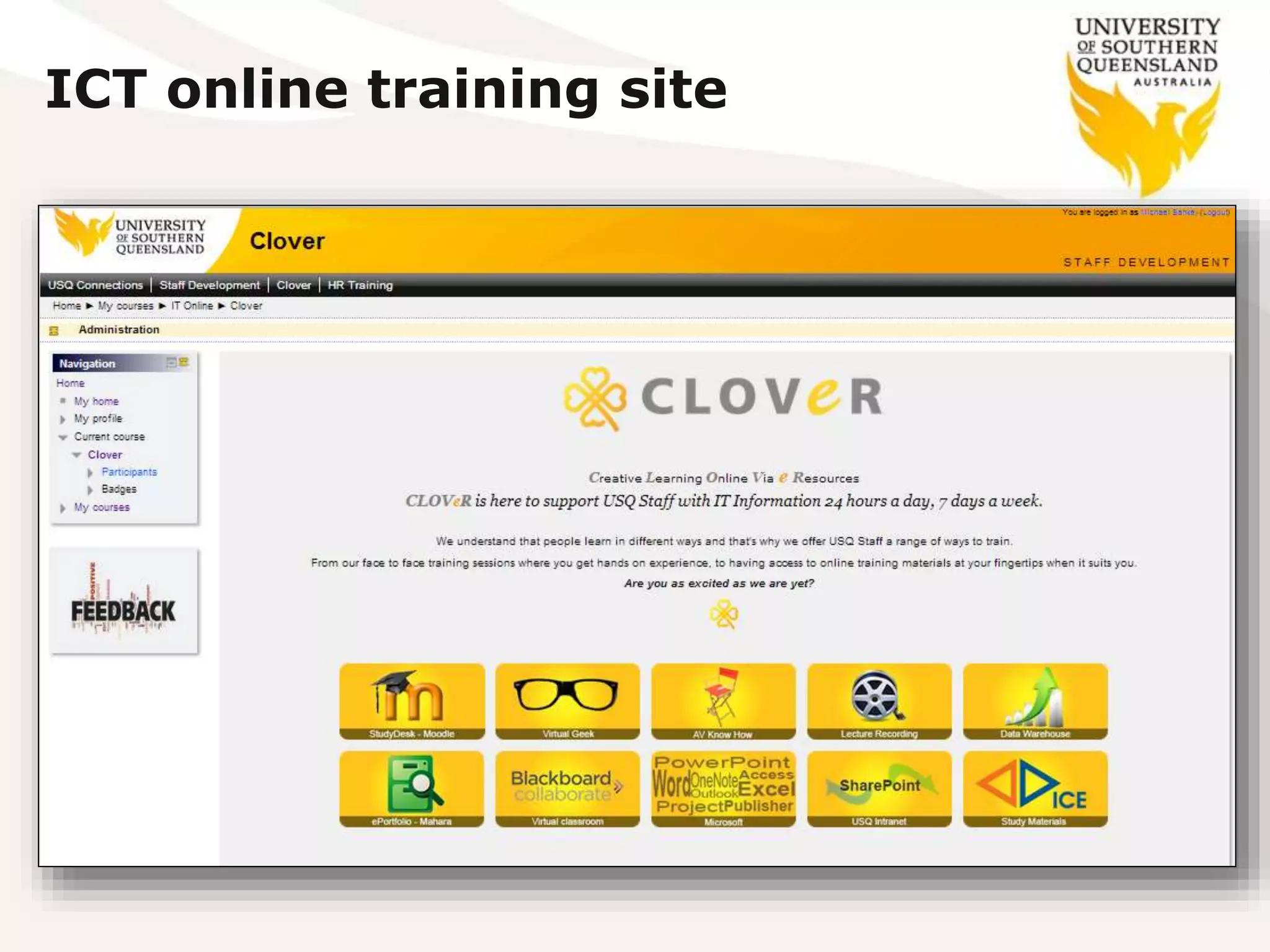 ICT online training site
 