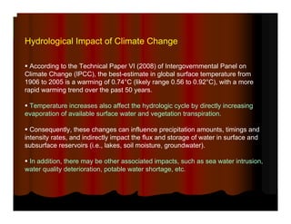 Impact of Climate Change on Groundwater Resources | PDF
