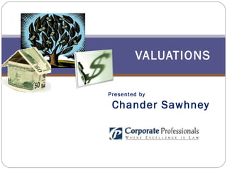 VALUATIONS Presented by Chander Sawhney 
