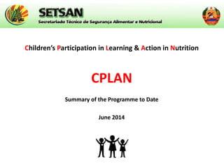 Children's Participation in Learning and Action for Nutrition in ...