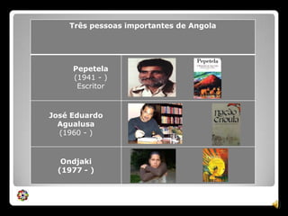 Pepetela(1941 - )Escritor