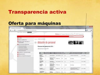Transparencia activa
Oferta para máquinas

 