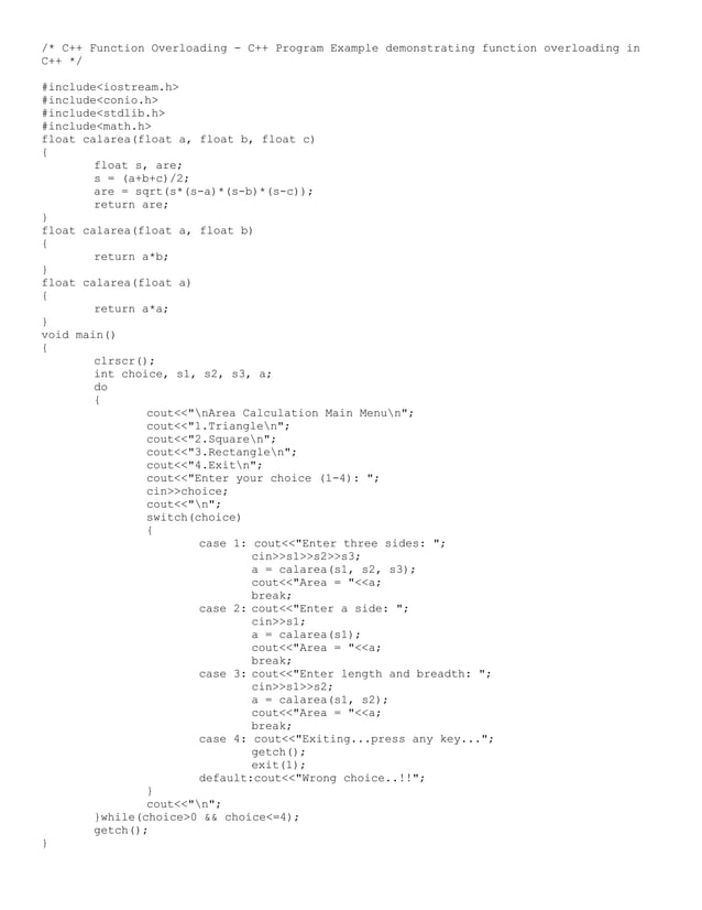 programming in C++ report