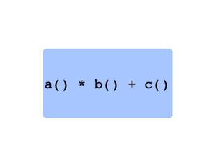 a() * b() + c()
 