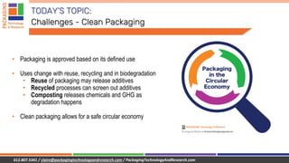 612.807.5341 / claire@packagingtechnologyandresearch.com / PackagingTechnologyAndResearch.com
TODAY’S TOPIC:
Challenges - ...