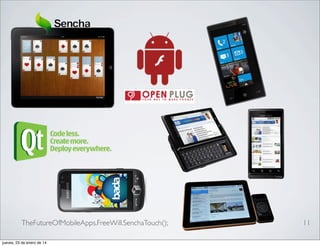 TheFutureOfMobileApps.FreeWill.SenchaTouch();
jueves, 23 de enero de 14

11

 