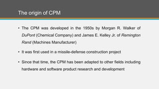 Morgan R. Walker CPM, Network Analysis A-O-A, A-O-N, Resource management | PPTX