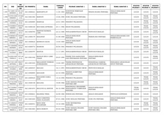 NO NIK 
NO 
REGIST 
ER 
NO PESERTA NAMA TANGGAL 
LAHIR PILIHAN JABATAN 1 NAMA JABATAN 2 NAMA JABATAN 3 STATUS 
PILIHAN 1 
STATUS 
PILIHAN 2 
STATUS 
PILIHAN 3 
1.397 611209110 
4850003 
181163 
3534 66113000221 MARYANTO.ST 11-04-1985 SURVEYOR PEMETAAN 
PERTAMA PENATA RUANG PERTAMA ANALIS KEBIJAKAN 
PERTAMA LULUS LULUS LULUS 
1.398 610701530 
4900004 
147266 
1152 66113001485 MARYATI 13-04-1990 GURU SEJARAH PERTAMA LULUS TIDAK 
LULUS 
TIDAK 
LULUS 
1.399 611203230 
1930002 
185555 
8152 66112000084 MARZUQI 23-01-1993 PERAWAT PELAKSANA LULUS TIDAK 
LULUS 
TIDAK 
LULUS 
1.400 610208651 
1860001 
206456 
8282 66112000160 MAS RANA ASTRIANA 25-11-1986 BIDAN PELAKSANA LULUS TIDAK 
LULUS 
TIDAK 
LULUS 
1.401 610201621 
2800001 
195346 
0714 66112000785 MASITAH RAHMAH, 
A.MD 22-12-1980 PENGADMINISTRASI UMUM PENYUSUN RISALAH LULUS LULUS TIDAK 
LULUS 
1.402 610606410 
8880001 
130290 
1005 66113000179 MASJINAN 01-08-1988 ANALIS KEBIJAKAN 
PERTAMA PERENCANA PERTAMA ANALIS KERJASAMA DAN 
PERMODALAN LULUS LULUS LULUS 
1.403 610513130 
3850001 
163892 
3559 66113000632 MASNGUD ZAUZI 13-03-1985 ANALIS KEBIJAKAN 
PERTAMA LULUS TIDAK 
LULUS 
TIDAK 
LULUS 
1.404 611205050 
4820004 
146755 
6378 66112000774 MASRURI 05-04-1982 PERAWAT PELAKSANA LULUS TIDAK 
LULUS 
TIDAK 
LULUS 
1.405 617104111 
1910003 
187715 
8806 66112000797 MASTUR 11-11-1991 PENGADMINISTRASI UMUM PENYUSUN RISALAH LULUS LULUS TIDAK 
LULUS 
1.406 610501450 
7900010 
197134 
6116 66113001456 MATILDA RELU LAMA 
TOKAN 05-07-1990 TEKNIK TATA BANGUNAN 
DAN PERUMAHAN PERTAMA 
ANALIS KEBIJAKAN 
PERTAMA LULUS LULUS TIDAK 
LULUS 
1.407 617101130 
2870006 
198277 
8906 66113001035 MAULANDHY FEBRIAN 
SURRAMANRA 13-02-1987 TEKNIK PENYEHATAN 
LINGKUNGAN PERTAMA 
PENGENDALI DAMPAK 
LINGKUNGAN PERTAMA 
PENGAWAS LINGKUNGAN 
HIDUP PERTAMA LULUS LULUS LULUS 
1.408 610105161 
1910004 
171908 
5094 66112000457 MAULIDI 16-11-1991 PENGADMINISTRASI UMUM PENYUSUN RISALAH LULUS LULUS TIDAK 
LULUS 
1.409 610701221 
0900002 
175945 
8258 66113000894 MAULIDIN 22-10-1990 PRANATA KOMPUTER 
PERTAMA 
ANALIS KEBIJAKAN 
PERTAMA LULUS LULUS TIDAK 
LULUS 
1.410 617101551 
0900003 
157324 
7310 66112000425 MAULIDINI ULMUL 
HAIR 15-10-1990 PERAWAT PELAKSANA LULUS TIDAK 
LULUS 
TIDAK 
LULUS 
1.411 617101490 
9860006 
103611 
8849 66113000158 MAULINA 19-09-1986 GURU BAHASA INGGRIS 
PERTAMA SMP LULUS TIDAK 
LULUS 
TIDAK 
LULUS 
1.412 617103061 
0890019 
154823 
6761 66113001874 MAULVHI AL ANSYOR 06-10-1989 
PENGENDALI ORGANISME 
PENGGANGGU TUMBUHAN 
PERTAMA 
ANALIS KEBIJAKAN 
PERTAMA 
TIDAK 
LULUS LULUS TIDAK 
LULUS 
1.413 610304620 
9860002 
140749 
3820 66113000651 MAURISIA TRISIL 22-09-1986 PERENCANA PERTAMA ANALIS ANGGARAN PENYULUH KOPERASI LULUS LULUS LULUS 
1.414 610502470 
1860001 
197311 
5537 66113001025 MAYA CHRISTINA 
VIDYA VIJAYANTI 07-01-1986 GURU BIOLOGI PERTAMA GURU IPA PERTAMA ANALIS KEBIJAKAN 
PERTAMA LULUS LULUS TIDAK 
LULUS 
1.415 611206551 
0900002 
178959 
3636 66113000441 MAYA DESI 
WULANDARI 15-10-1990 GURU MATEMATIKA 
PERTAMA LULUS TIDAK 
LULUS 
TIDAK 
LULUS 
1.416 617103440 
3860013 
107361 
9273 66113001864 MAYA RIAWATI 04-03-1986 GURU BAHASA INGGRIS 
PERTAMA SMP 
GURU BAHASA INGGRIS 
PERTAMA SMA 
ANALIS KEBIJAKAN 
PERTAMA LULUS LULUS TIDAK 
LULUS 
 
