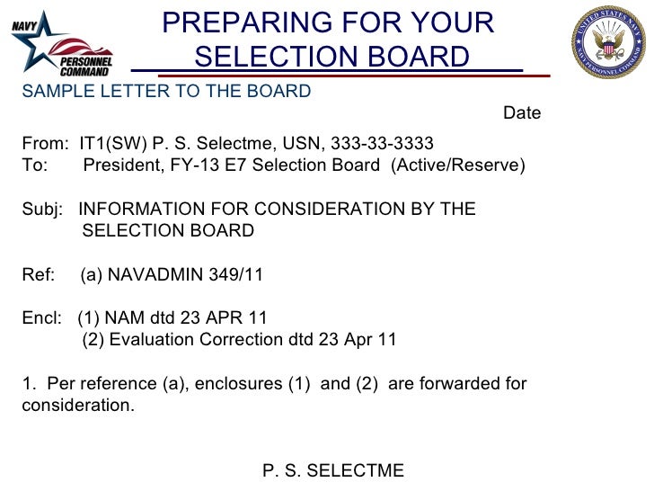 letter to the board