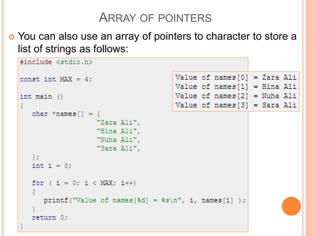 C pointer | PPTX | Programming Languages | Computing