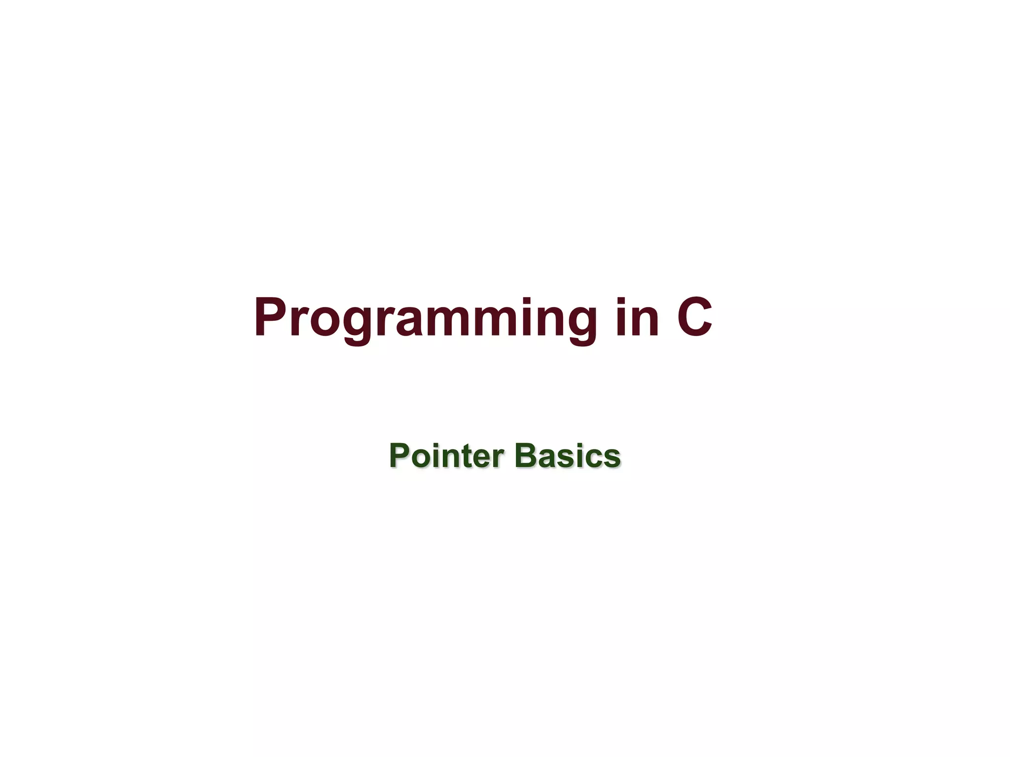 C pointer basics | PPTX image.