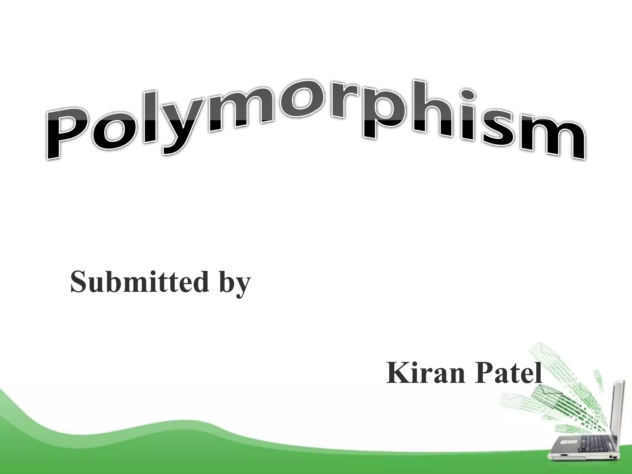 C++ concept of Polymorphism | PPT