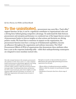 Chief Procurement Officer Study May 2013