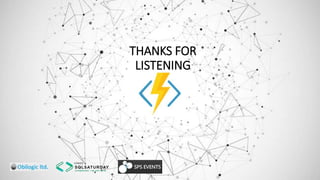 THANKS FOR
LISTENING
 