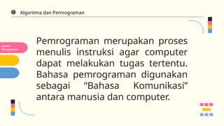 Algoritma dan Pemrograman - Dasar Pemrograman CPP | PPTX