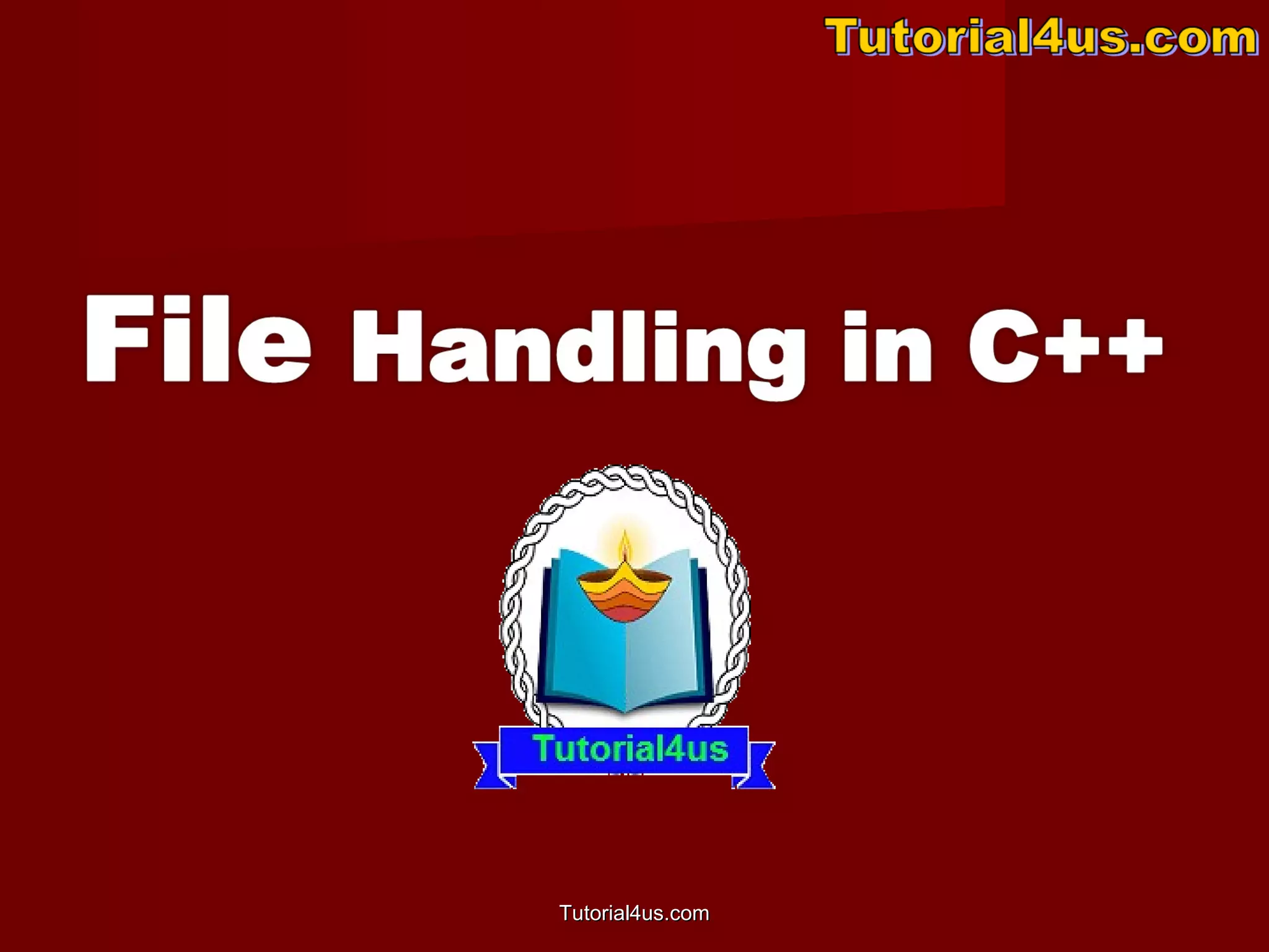 File handling in C++ PPT