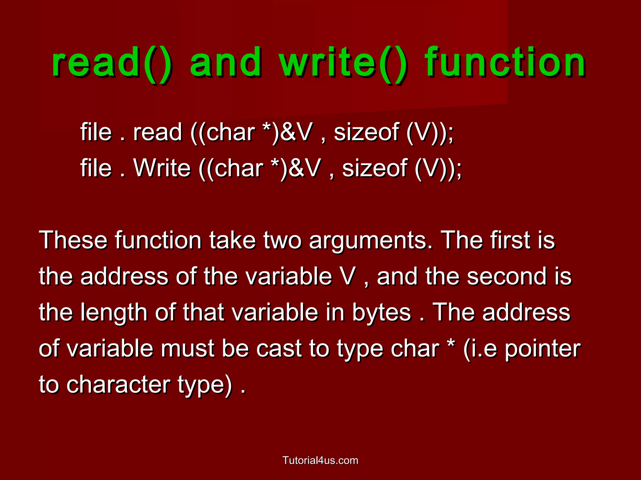 File handling in C++ | PPT