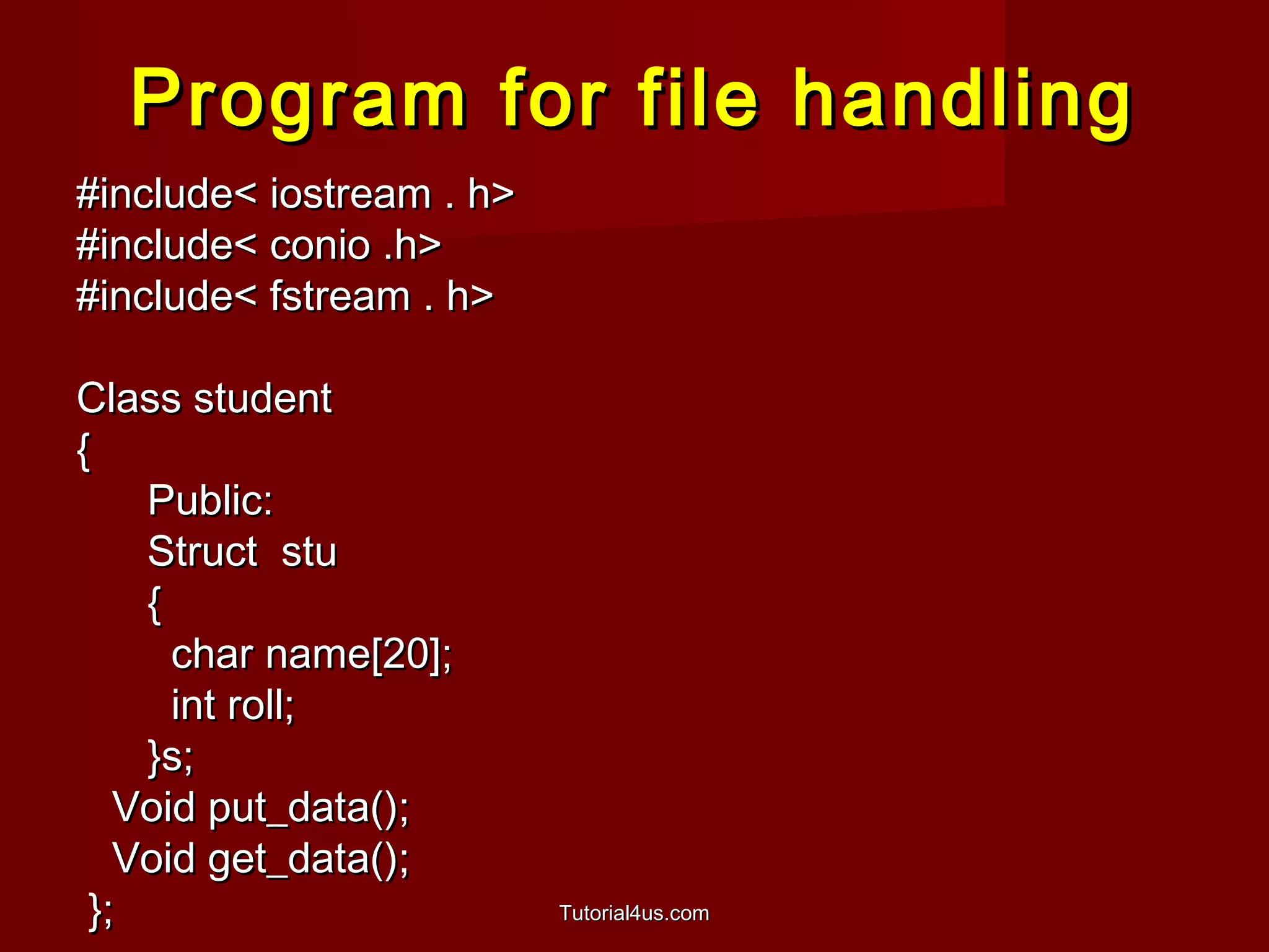File handling in C++ | PPT
