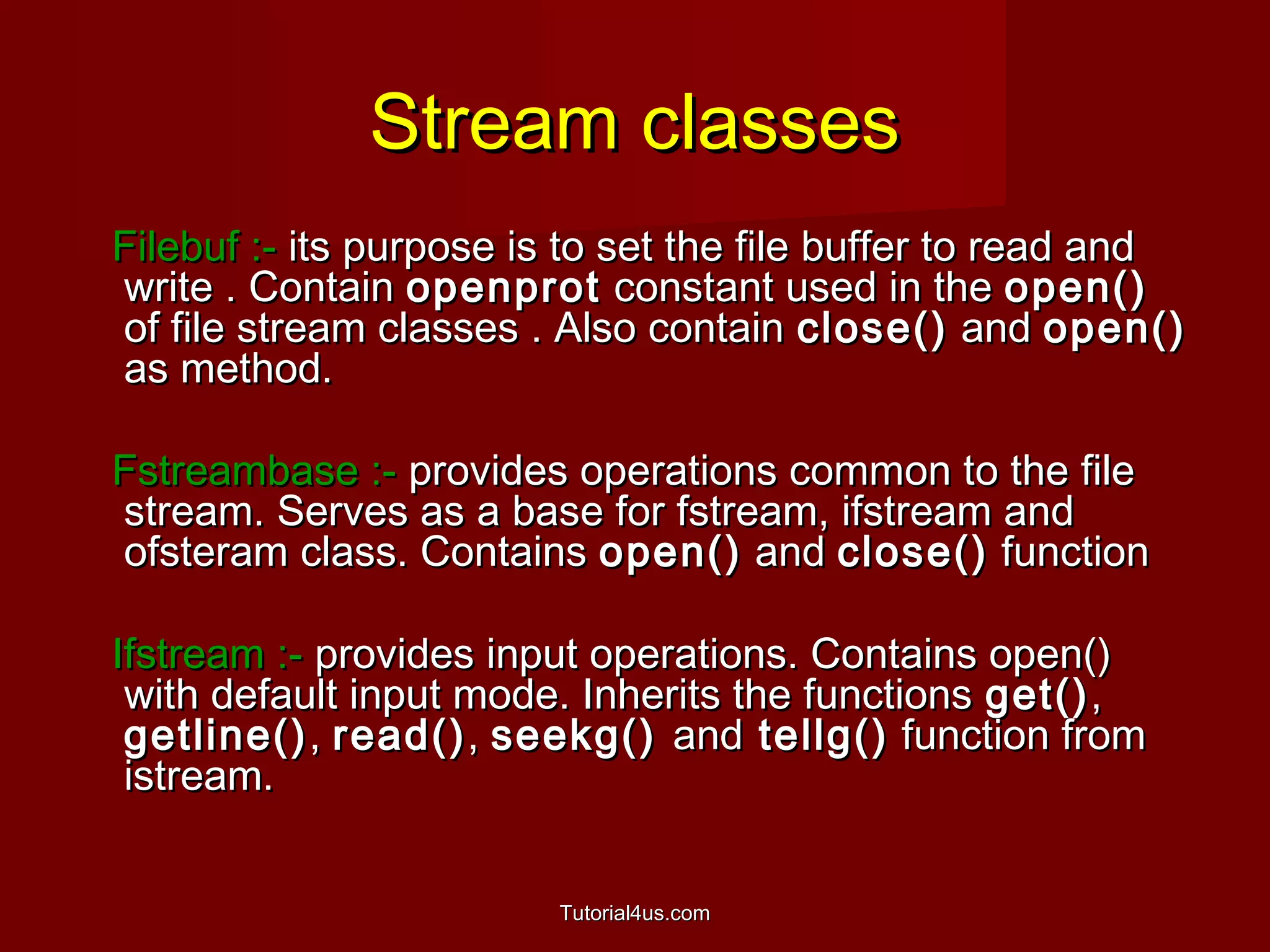 File handling in C++ | PPT | Operating Systems | Computer Software and ...