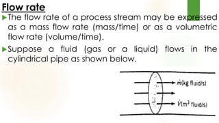 Flow rate
However, the mass m and the volume of a fluid, in
this case, the fluid passes through the cross section
each se...