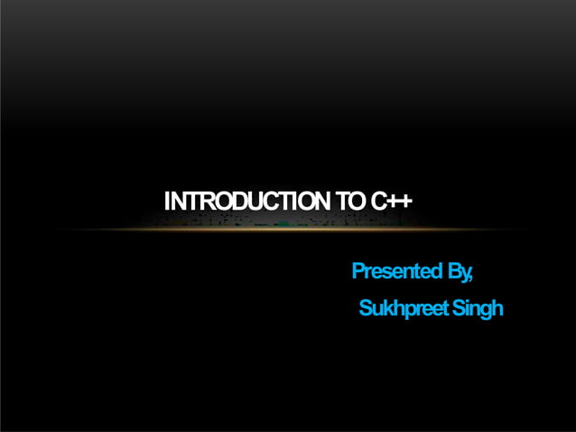 CPP-overviews notes variable data types notes | PPT