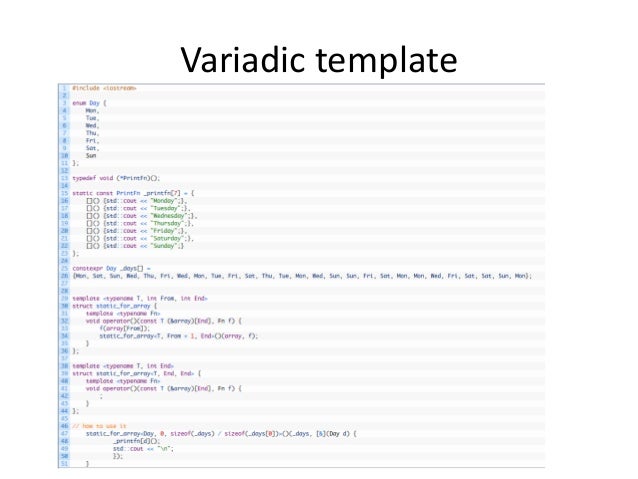 c variable arguments vs variadic templates c 11综述 新特性描述 overview of c 11 new features c variable arguments vs variadic templates c 11综述 新特性描述 overview of c 11 new features